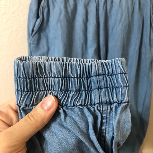 Sweaty Betty Pants Twilight 7/8 Trouser Joggers in Blue Chambray - Size Medium - Picture 3 of 11